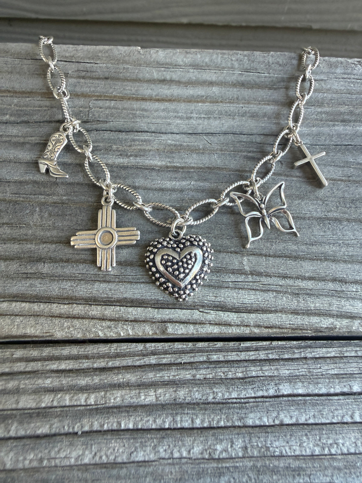 Sterling Charm Necklace