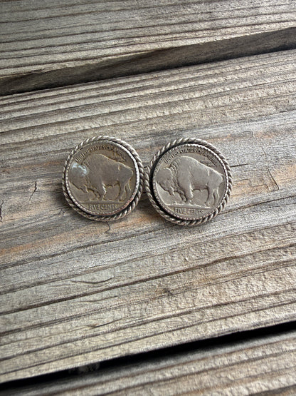 Buffalo Nickel Studs