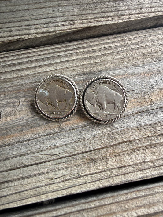 Buffalo Nickel Studs
