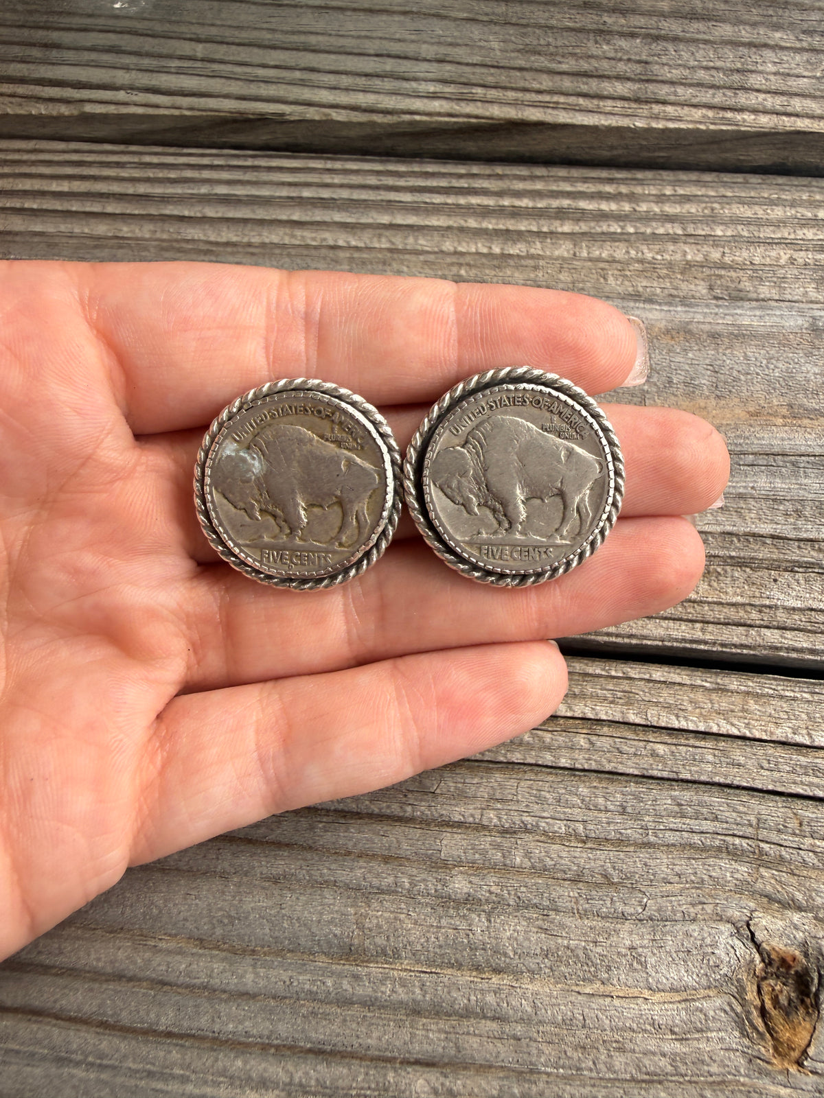 Buffalo Nickel Studs