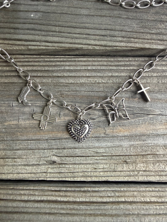 Sterling Charm Necklace