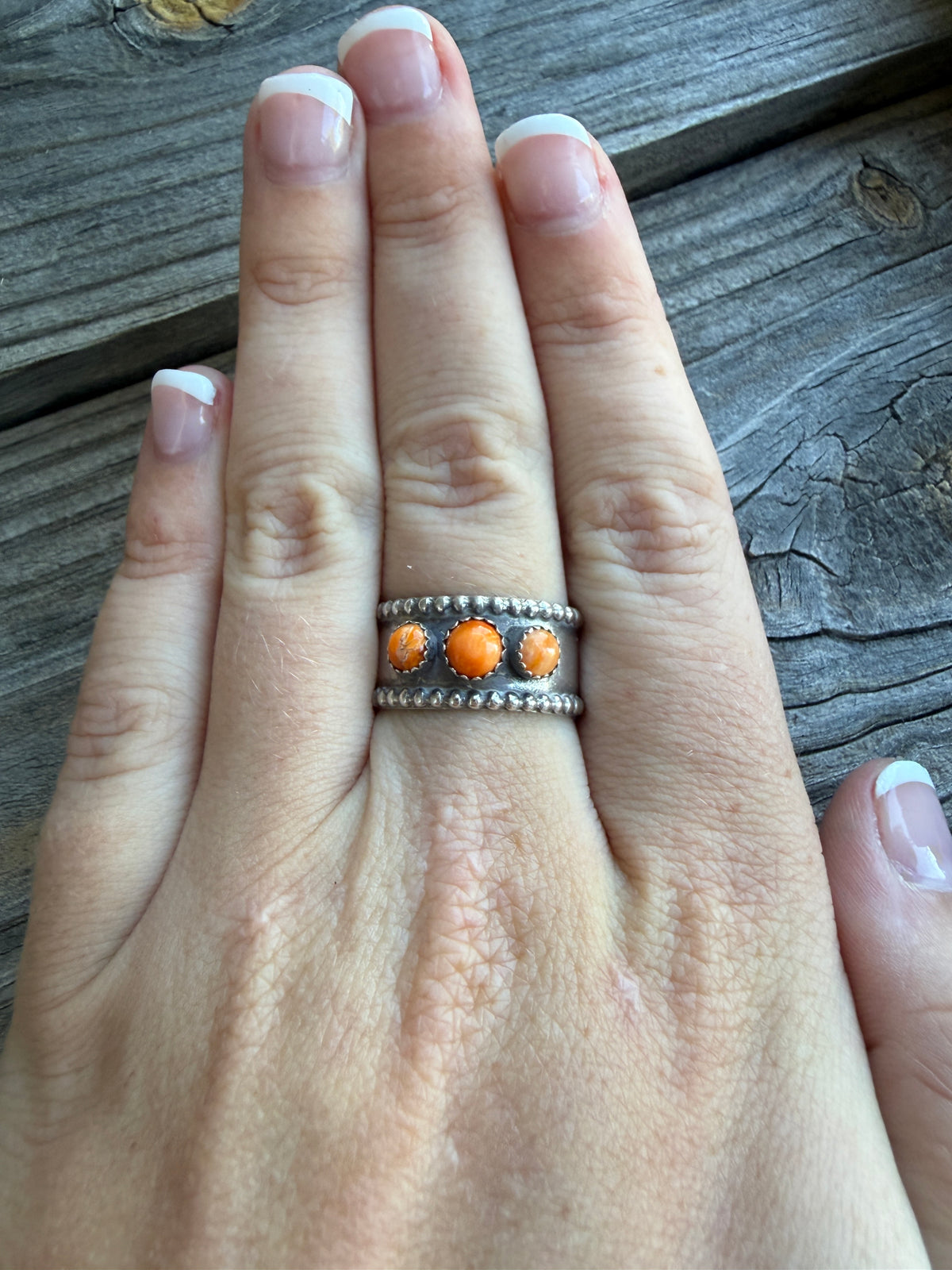 Orange Spiny Ring (Size: 7.5)