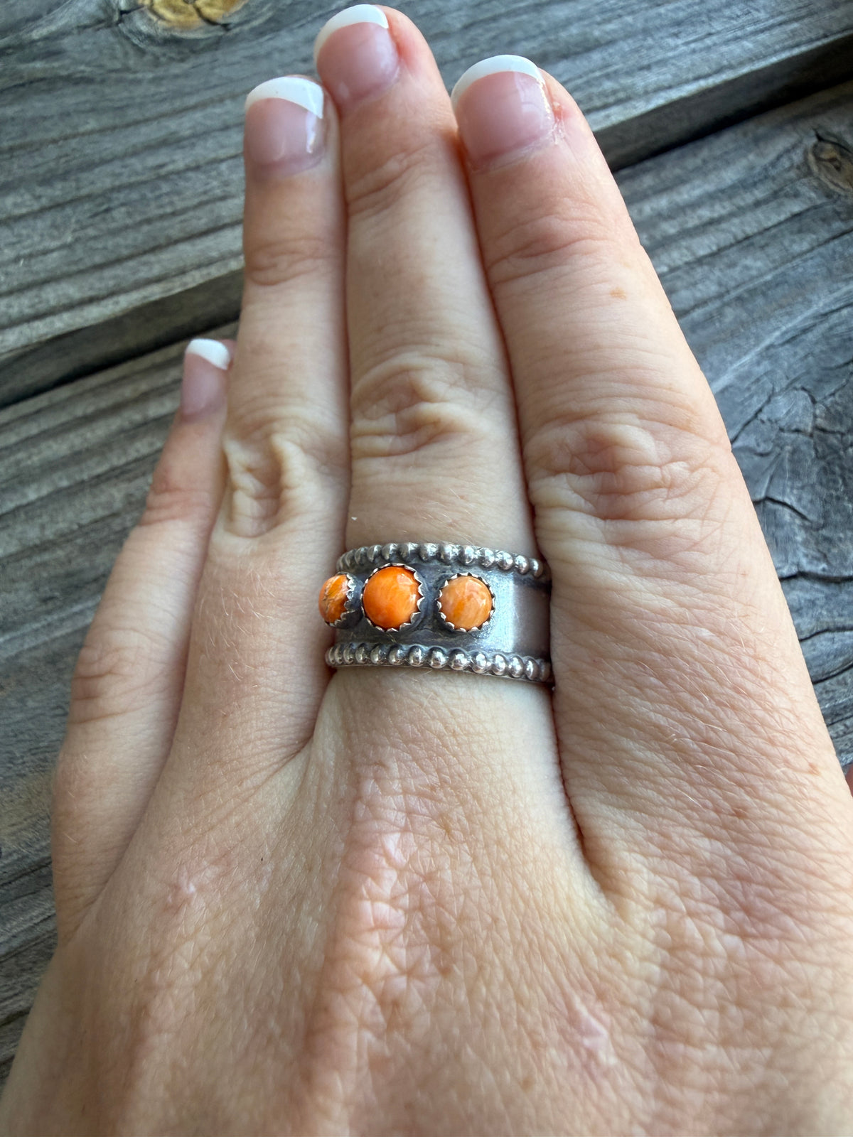 Orange Spiny Ring (Size: 7.5)