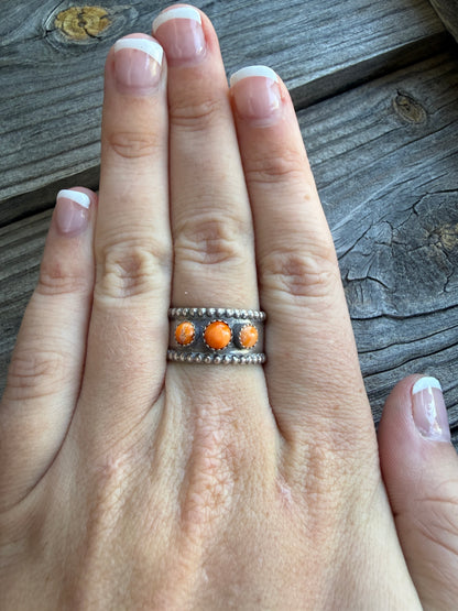 Orange Spiny Ring (Size: 7.5)