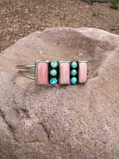 Pink + Turquoise Cuff