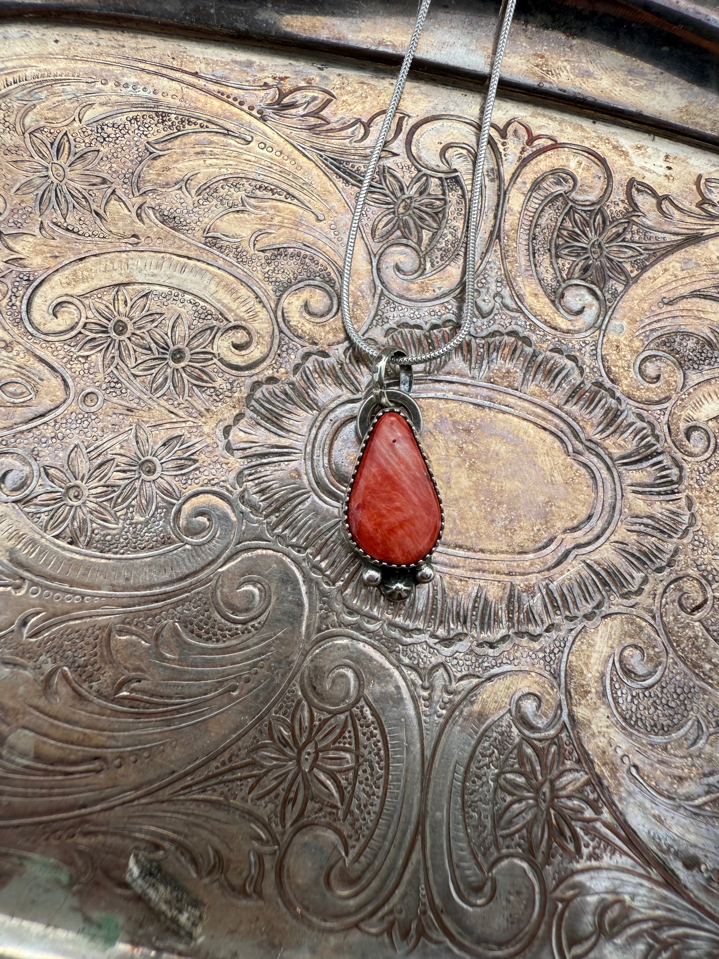 Red Spiny Necklace